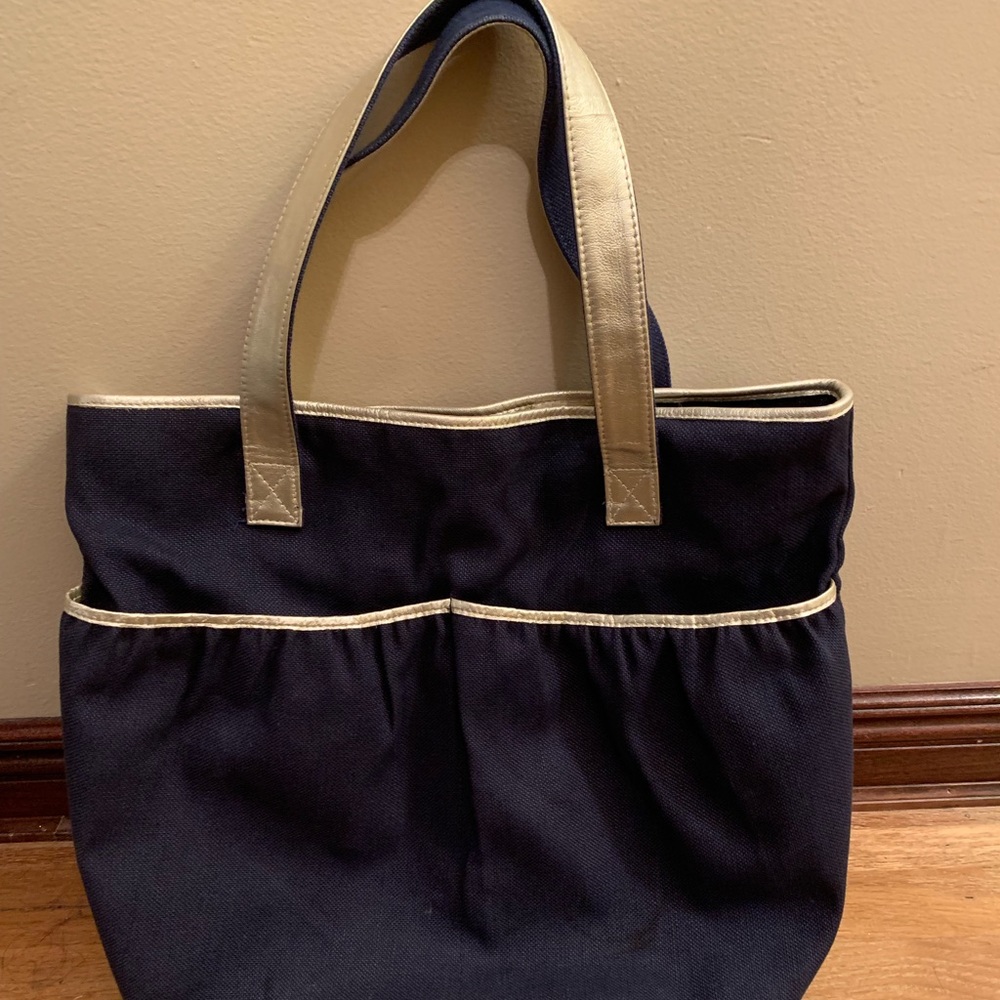 Lauren Merkin Navy Tote Bag